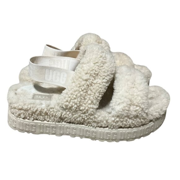 UGG WOMENS INVORY  OH FLUFFITA  CREAM WOMENS 9 - Picture 6 of 12